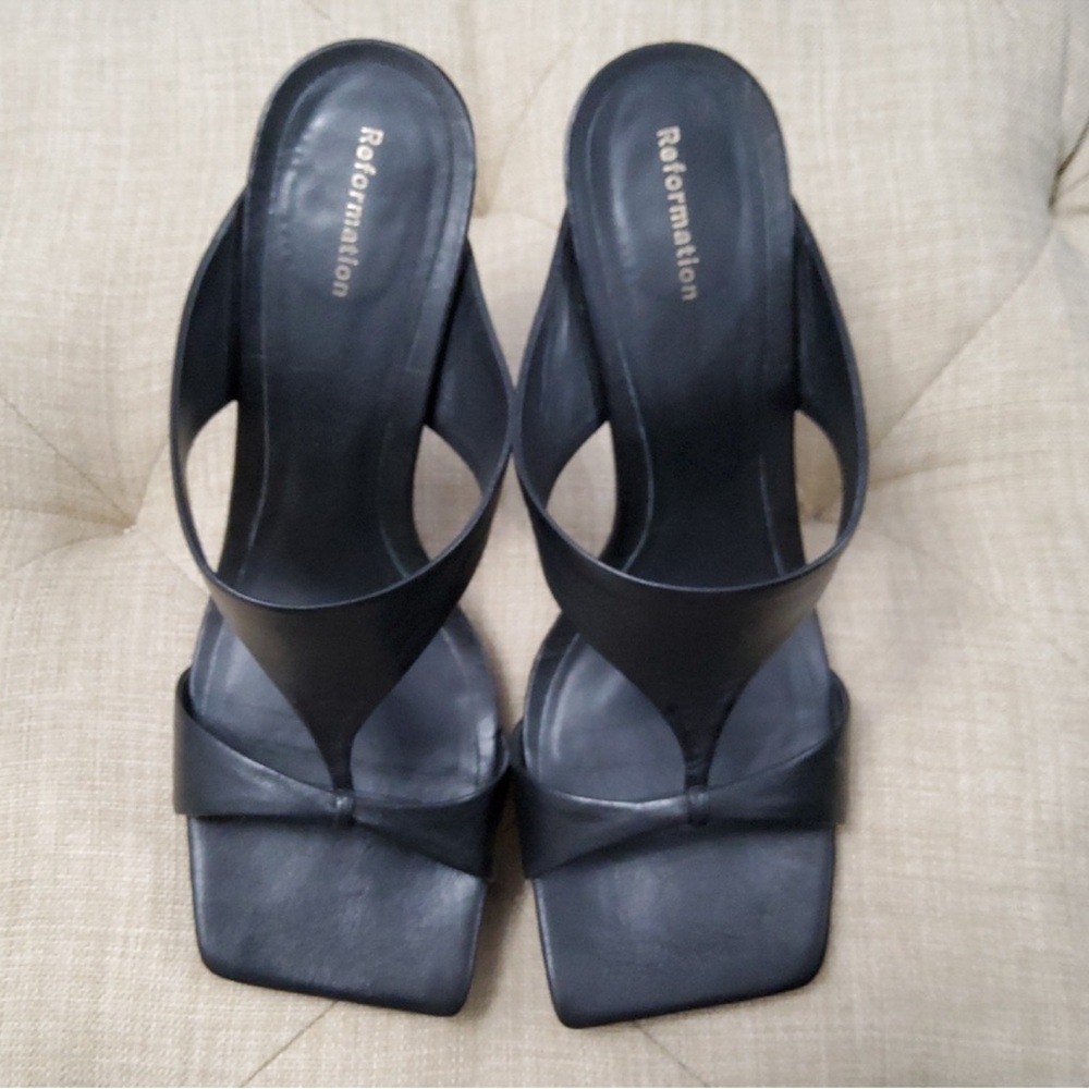 Reformation Black Heeled Sandals